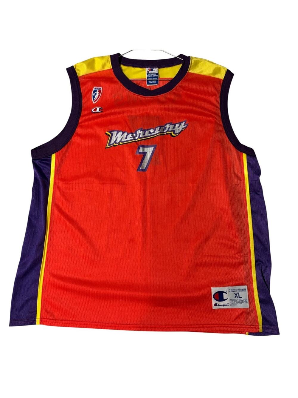 VTG Phoenix Mercury Jersey XL Timms 7 WNBA Basketball Orange Purple Champion